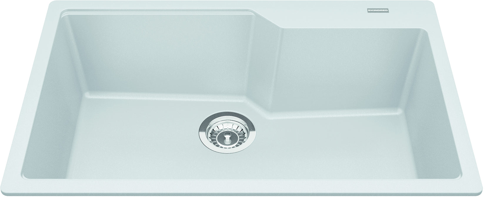Kindred Granite Series Drop-In Single Bowl 30.7 x 19.69 in Granite Kitchen Sink