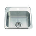 Kindred Steel Queen QSL1515-6-1N Drop-In Single Bowl 15.13 x 15.44 in Stainless Steel Kitchen Sink