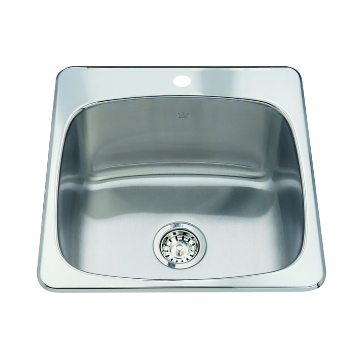 Kindred Utility Collection Drop-In Single Bowl 20.13 x 20.56 in Stainless Steel Kitchen Sink