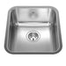 Kindred Steel Queen QSUA1816-8N Undermount Single Bowl 15.75 x 17.75 in Stainless Steel Kitchen Sink