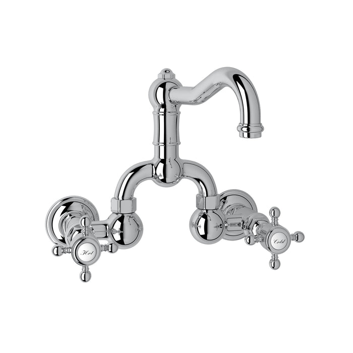 ROHL A1418 Acqui® Wall Mount Bridge Lavatory Faucet With Column Spout