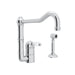 ROHL A3608/11WS Acqui® Extended Spout Kitchen Faucet With Side Spray