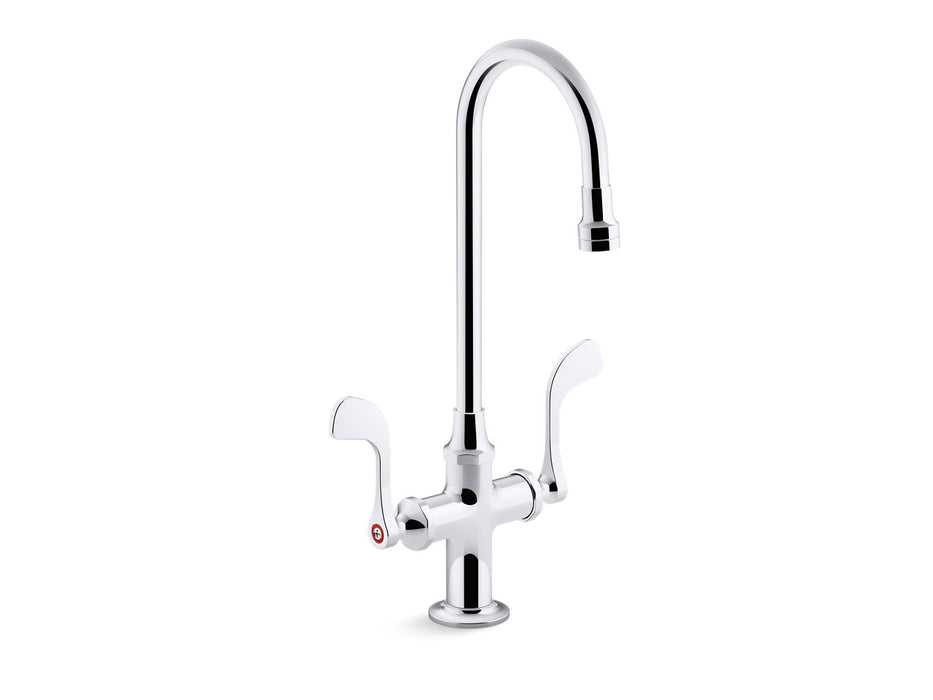 KOHLER K-100T70-5AKA Triton Bowe 1.0 gpm monoblock gooseneck bathroom sink faucet with aerated flow and wristblade...
