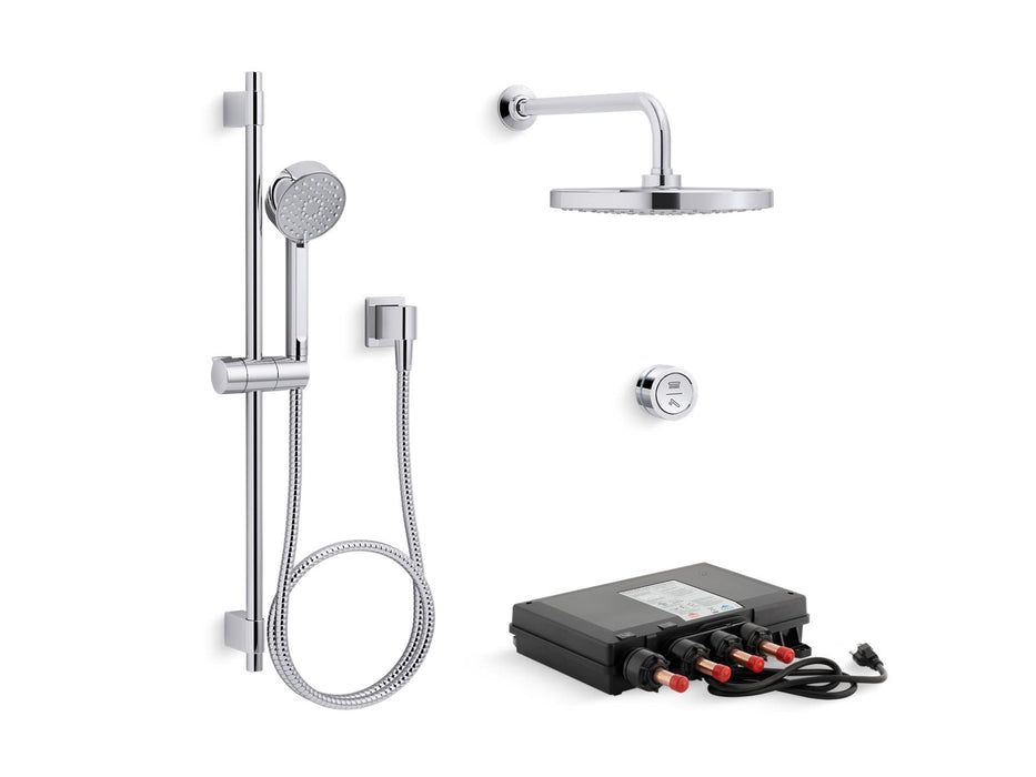 KOHLER K-10124 Wall-mount rainhead arm and flange, polished chrome - view 4