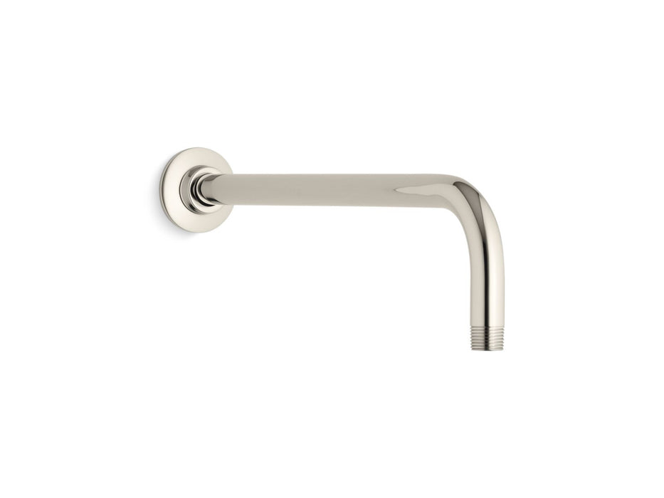 KOHLER K-10124 Wall-mount rainhead arm and flange, vibrant polished nickel