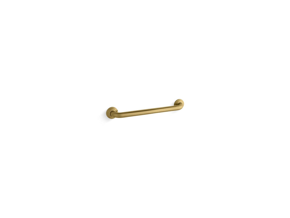 KOHLER K-10541 Traditional 18" ADA compliant grab bar, vibrant brushed moderne brass