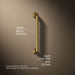 3/4 view of product with dimensions