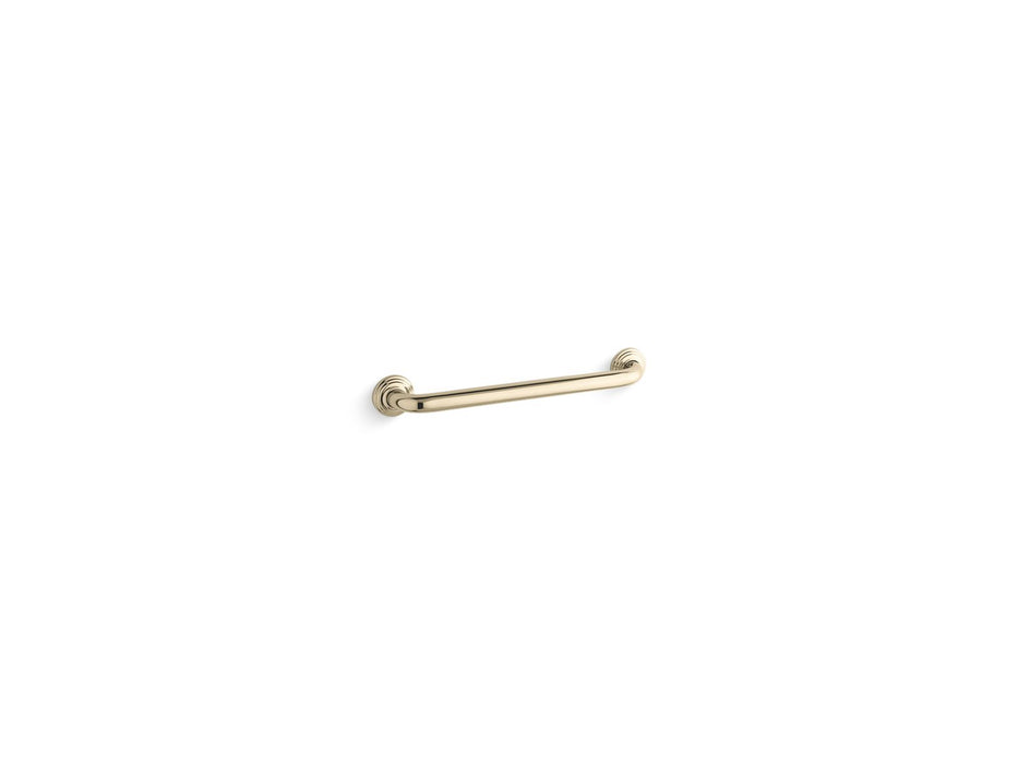 KOHLER K-10541 Traditional 18" ADA compliant grab bar, vibrant french gold