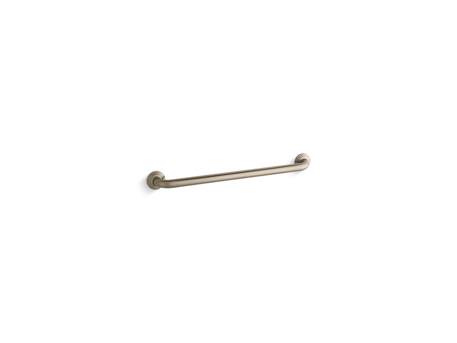 KOHLER K-10542 Traditional 24" ADA compliant grab bar, vibrant brushed bronze