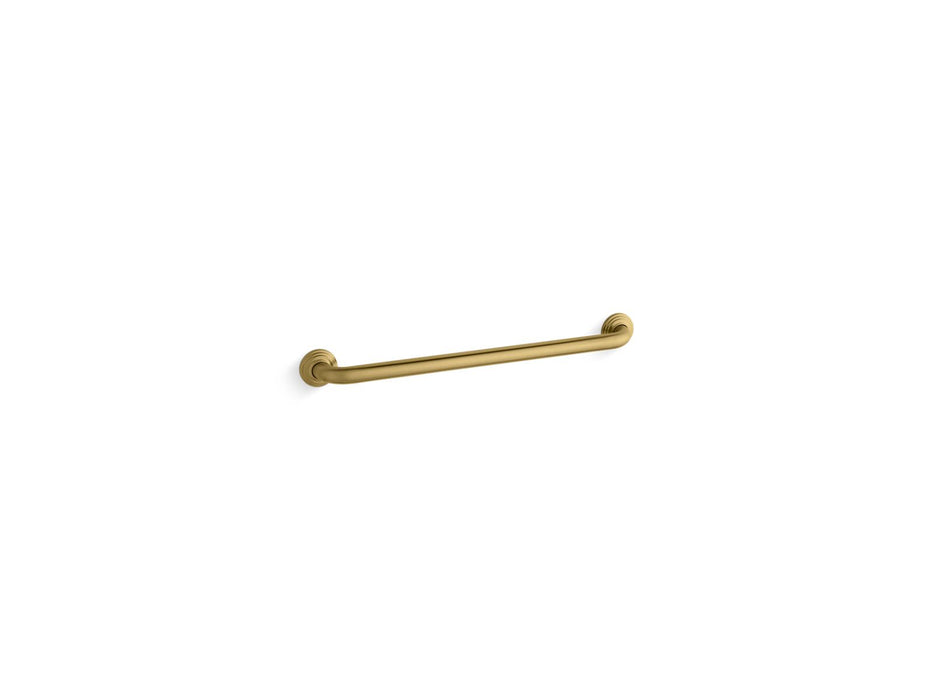 KOHLER K-10542 Traditional 24" ADA compliant grab bar, vibrant brushed moderne brass