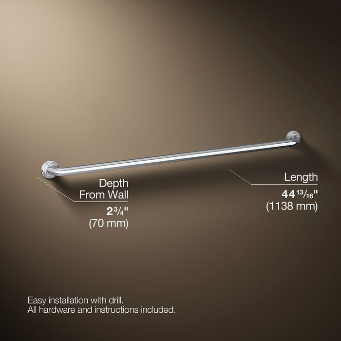 3/4 view of product with dimensions