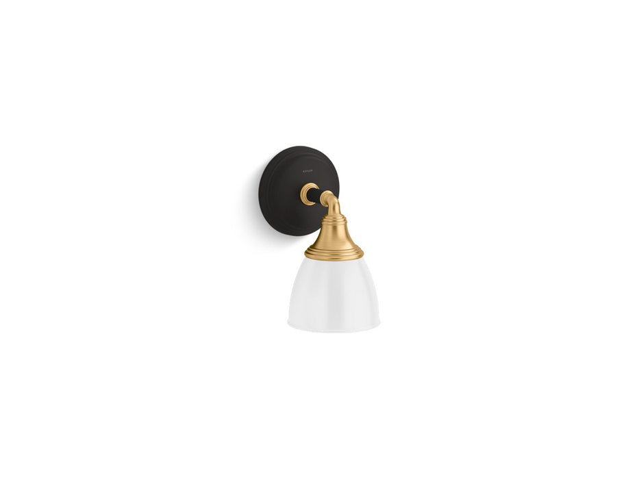 KOHLER K-10570 Devonshire One-light sconce, black with brass trim