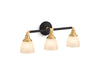 KOHLER K-10572 Devonshire Three-light sconce, black with brass trim - view 2