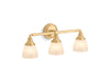 KOHLER K-10572 Devonshire Three-light sconce, brushed moderne brass - view 2