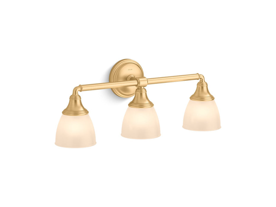 KOHLER K-10572 Devonshire Three-light sconce, brushed moderne brass - view 2