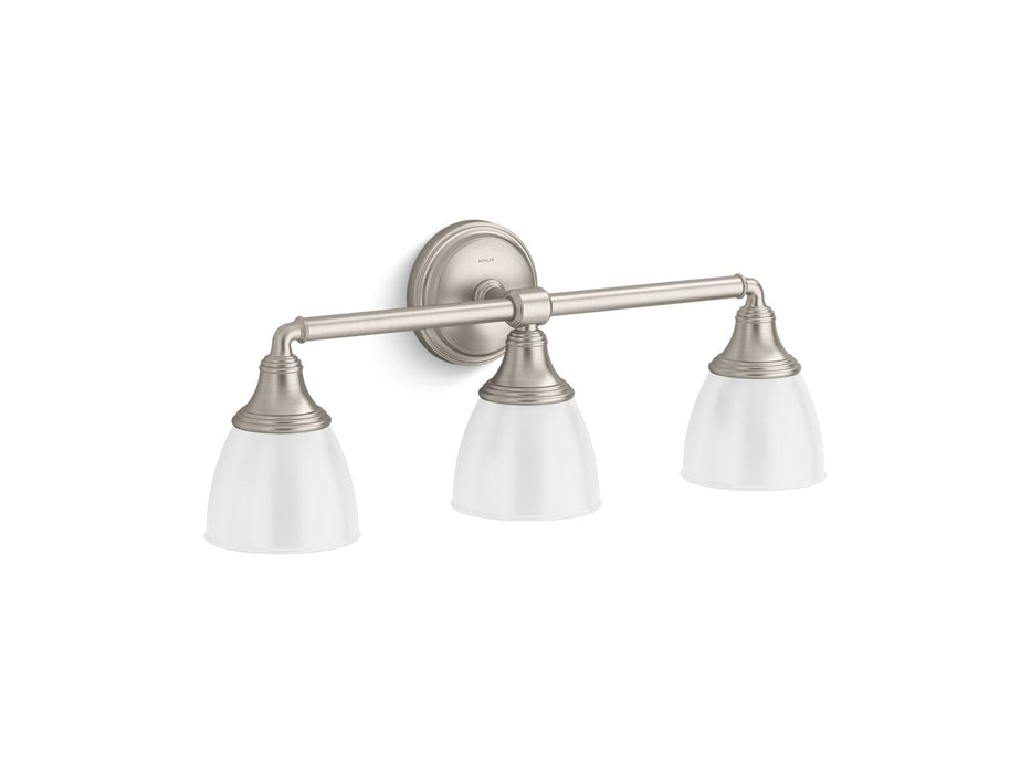 KOHLER K-10572 Devonshire Three-light sconce, brushed nickel