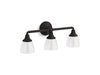 KOHLER K-10572 Devonshire Three-light sconce, matte black