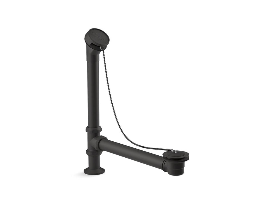 KOHLER K-106 Antique Bath drain, chain and rubber stopper, matte black