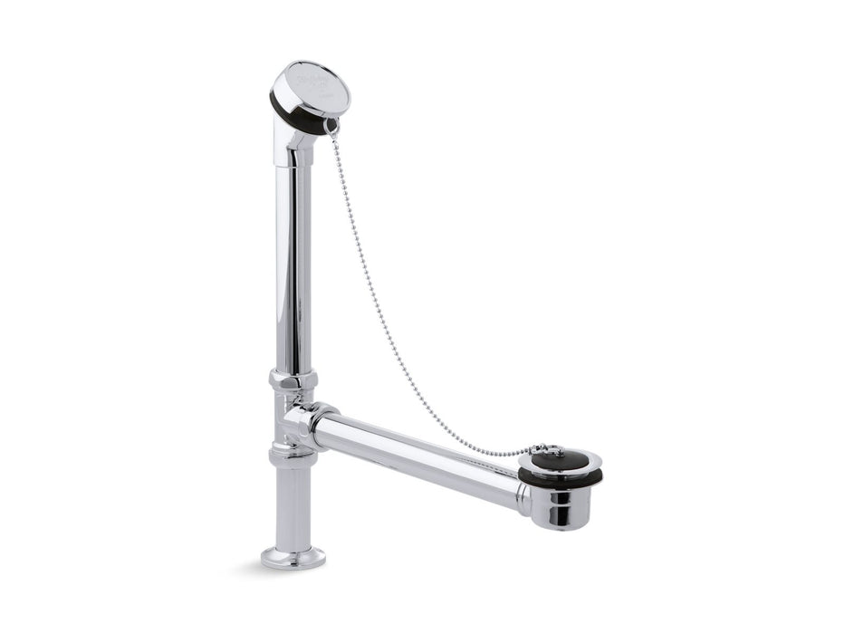 KOHLER K-106 Antique Bath drain, chain and rubber stopper, polished chrome