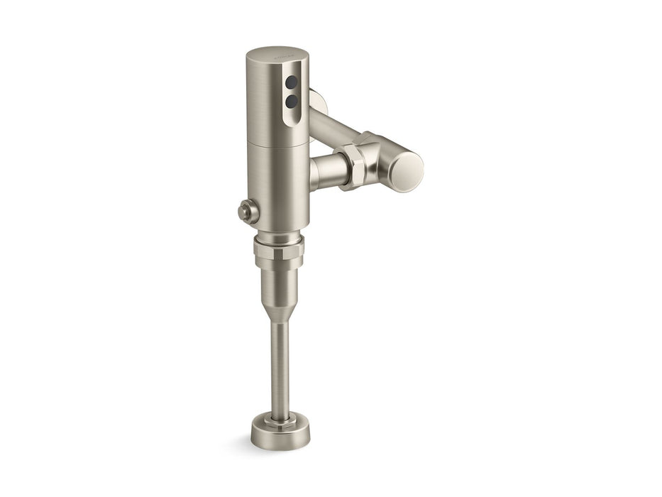 KOHLER K-10UD00D20 Mach Tripoint Touchless Urinal Flushometer, DC-powered, 0.125 GPF, vibrant brushed nickel