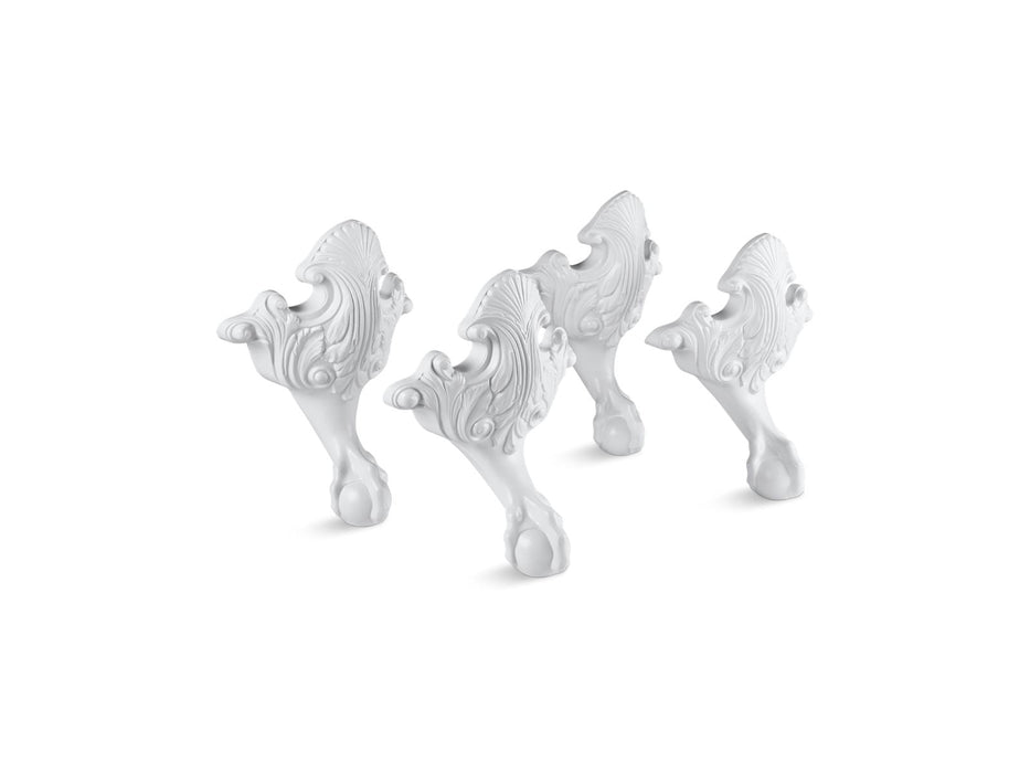 KOHLER K-1103 Iron Works Historic ball-and-claw feet, white