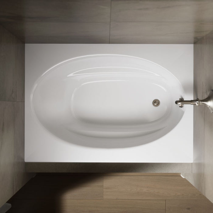 KOHLER K-1113-R Windward 60" x 42" alcove bath, right drain, white - view 5
