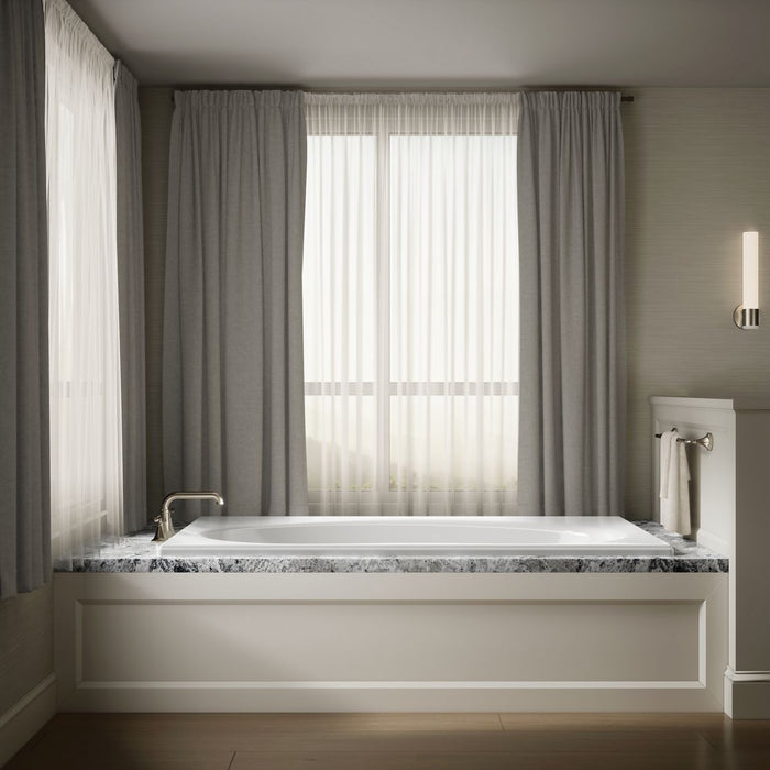 KOHLER K-1115 Windward 72" x 42" drop-in bath, white - view 5