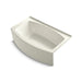 KOHLER K-1118-RA Expanse 60" x 30" alcove bath, right drain, biscuit