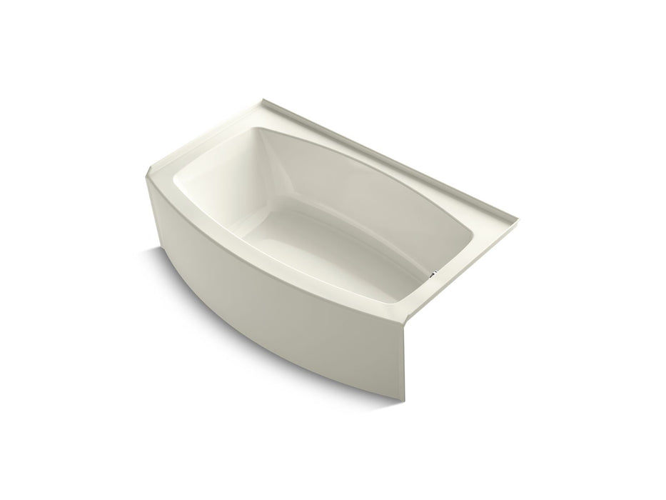 KOHLER K-1118-RA Expanse 60" x 30" alcove bath, right drain, biscuit