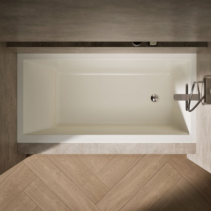 KOHLER K-1121-R Underscore 60" x 30" alcove bath, right drain, biscuit - view 5