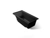 KOHLER K-1121-R Underscore 60" x 30" alcove bath, right drain, black black
