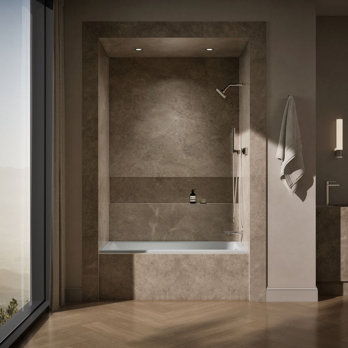 KOHLER K-1121-R Underscore 60" x 30" alcove bath, right drain, ice grey - view 4