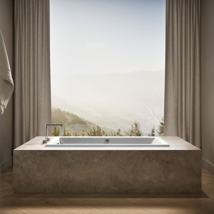 KOHLER K-1121-W1 Underscore 60" x 30" drop-in bath with Bask heated surface, ice grey - view 2