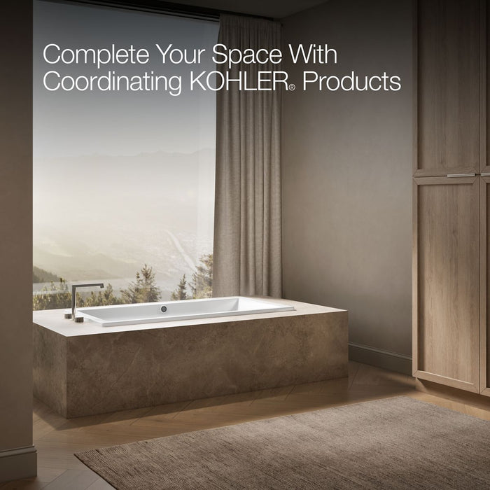 KOHLER K-1121-W1 Underscore 60" x 30" drop-in bath with Bask heated surface, white - view 2