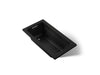 KOHLER K-1122 Archer 60" x 32" drop-in whirlpool bath, black black