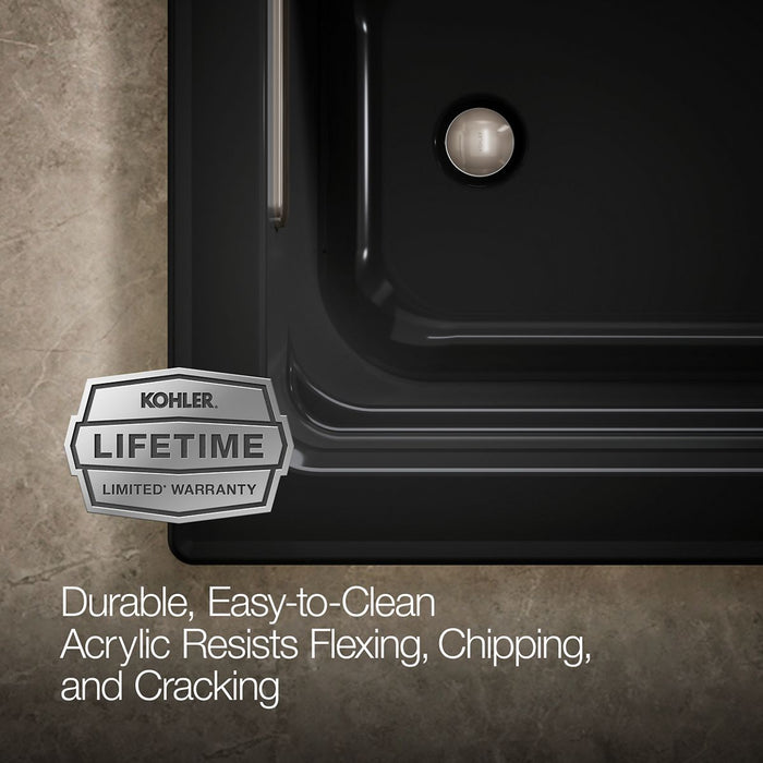 KOHLER K-1122-GH Archer 60" x 32" drop-in Heated BubbleMassage air bath