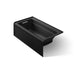 KOHLER K-1122-GHLA Archer 60" x 32" alcove Heated BubbleMassage air bath, left drain, black black - view 5