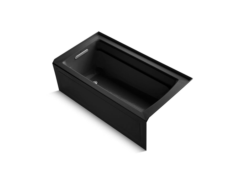 KOHLER K-1122-GHLAW Archer 60" x 32" integral apron Heated BubbleMassage air bath with Bask heated surface and left-hand...