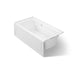 KOHLER K-1122-GHRAW Archer 60" x 32" alcove Heated BubbleMassage air bath with Bask heated surface, right drain, white