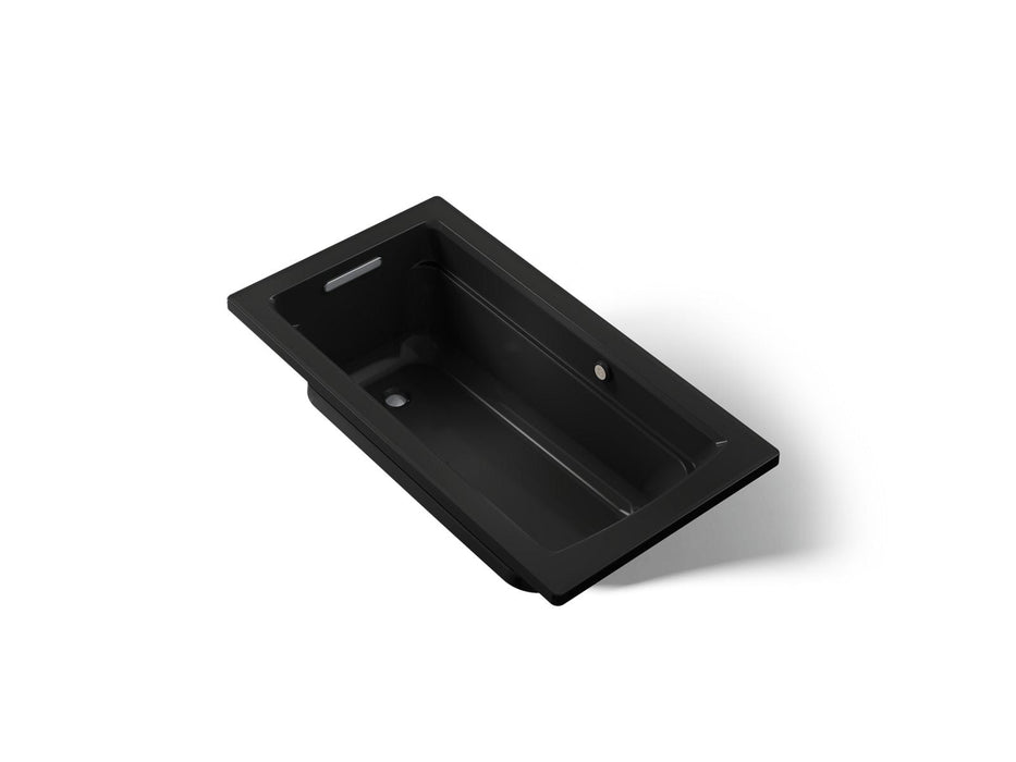 KOHLER K-1122-GHW Archer 60" x 32" drop-in Heated BubbleMassage air bath with Bask heated surface, black black