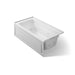 KOHLER K-1122-HR Archer 60" x 32" alcove heated whirlpool bath, right drain, ice grey