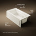 KOHLER K-1122-RA Archer 60" x 32" alcove whirlpool bath right drain, biscuit - view 5