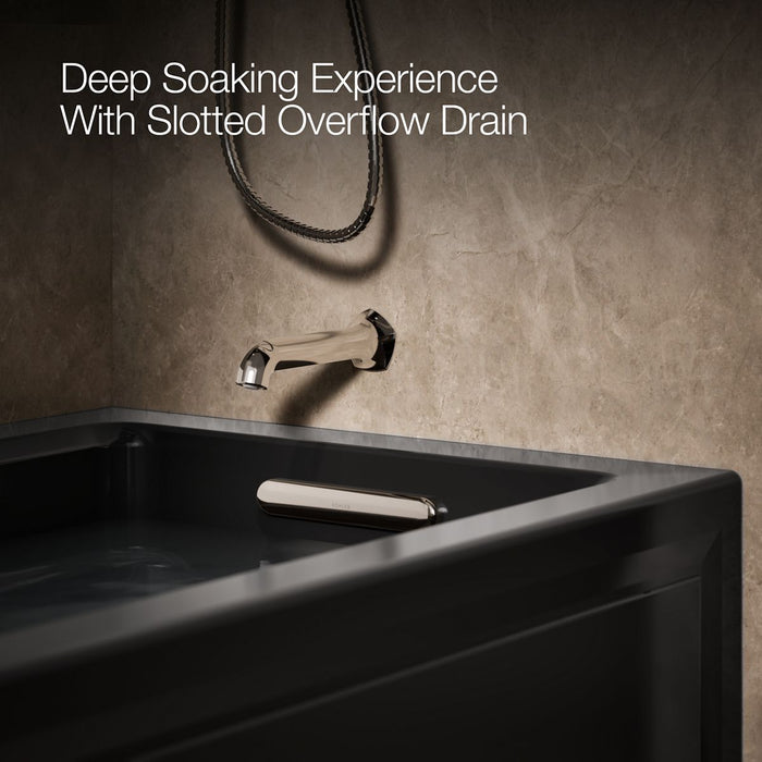 KOHLER K-1122-RA Archer 60" x 32" alcove whirlpool bath right drain, black black - view 4