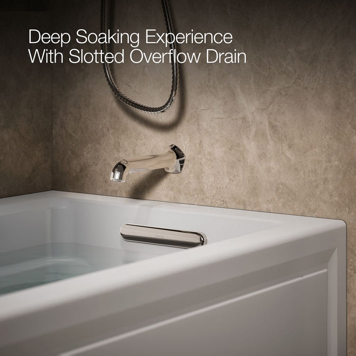 KOHLER K-1122-RA Archer 60" x 32" alcove whirlpool bath right drain, ice grey - view 4