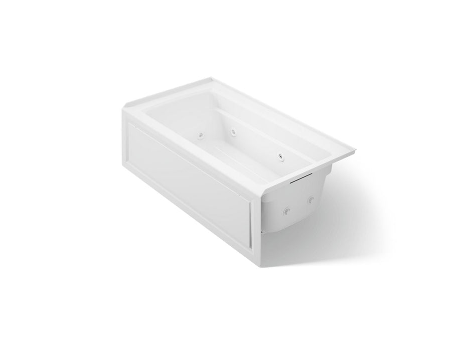 KOHLER K-1122-RA Archer 60" x 32" alcove whirlpool bath right drain, white