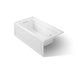 KOHLER K-1122-XGHLA Archer 60" x 32" alcove Heated BubbleMassage air bath and whirlpool, left drain, white
