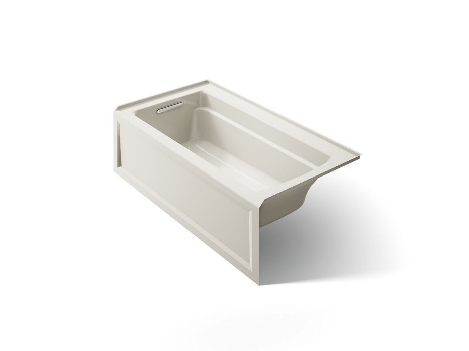 KOHLER K-1123-LA Archer 60" x 32" alcove bath, left drain, biscuit