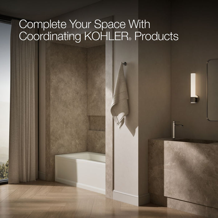 KOHLER K-1123-RA Archer 60" x 32" alcove bath, right drain, biscuit - view 4