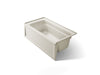 KOHLER K-1123-RAW Archer 60" x 32" alcove bath with Bask heated surface, right drain, biscuit