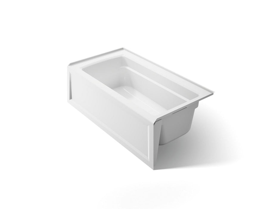 KOHLER K-1123-RAW Archer 60" x 32" alcove bath with Bask heated surface, right drain, white